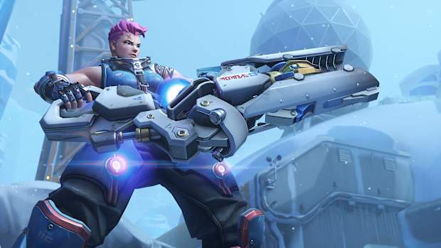 Zarya in the snow overwatch 2